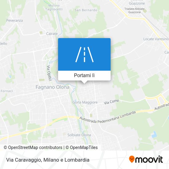 Mappa Via Caravaggio