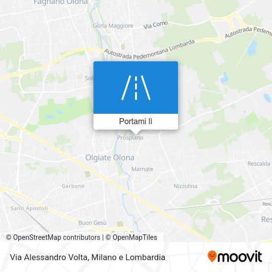 Mappa Via Alessandro Volta