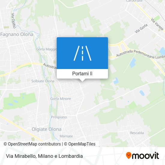 Mappa Via Mirabello