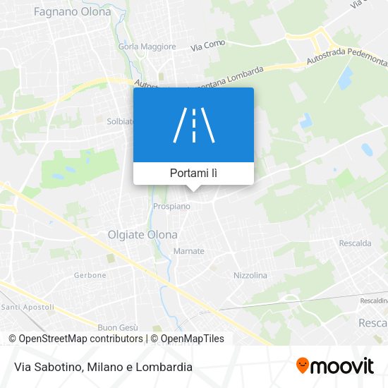 Mappa Via Sabotino