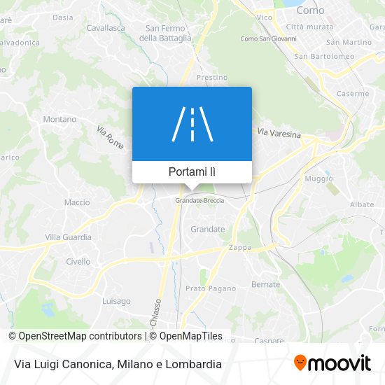 Mappa Via Luigi Canonica