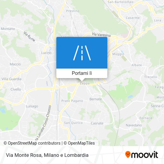 Mappa Via Monte Rosa