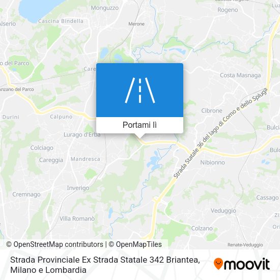 Mappa Strada Provinciale Ex Strada Statale 342 Briantea