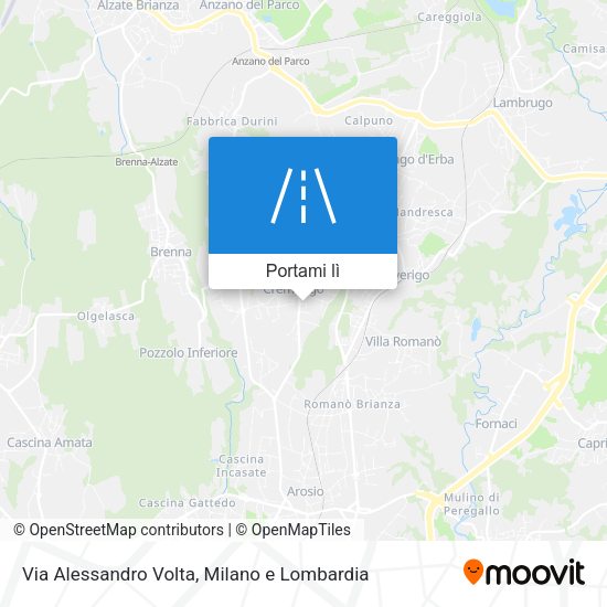 Mappa Via Alessandro Volta