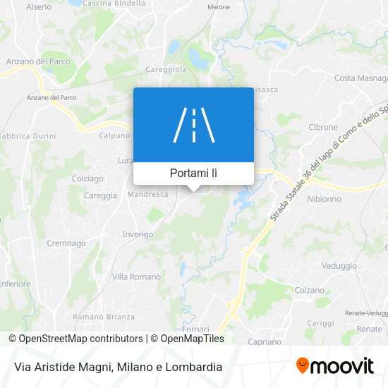 Mappa Via Aristide Magni