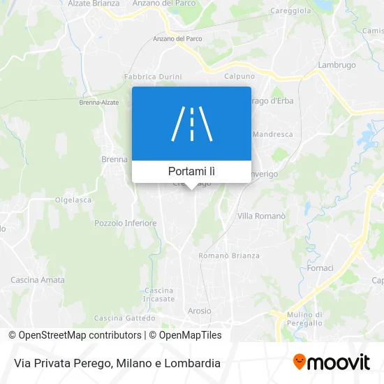Mappa Via Privata Perego