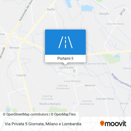 Mappa Via Privata 5 Giornate
