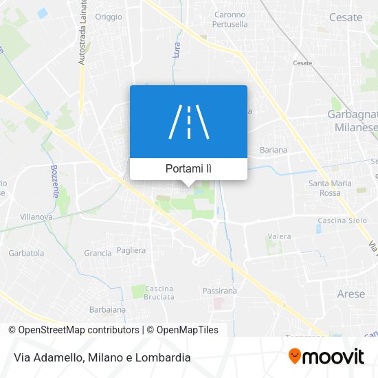 Mappa Via Adamello