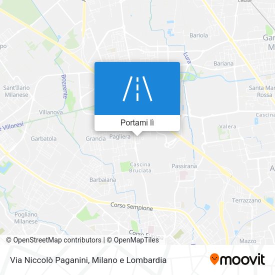 Mappa Via Niccolò Paganini