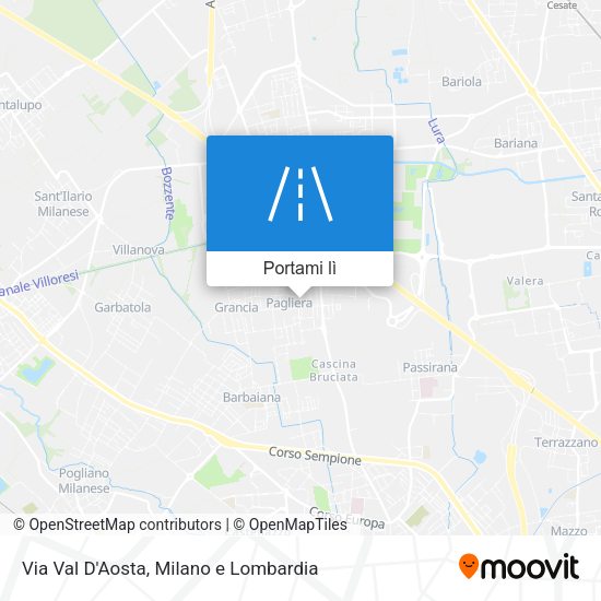 Mappa Via Val D'Aosta