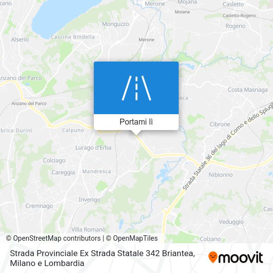 Mappa Strada Provinciale Ex Strada Statale 342 Briantea
