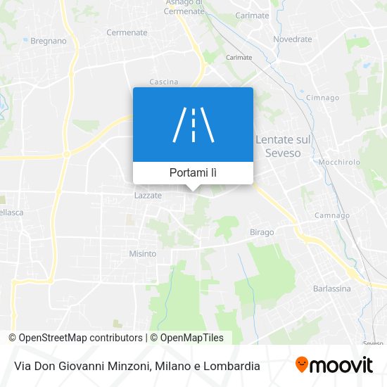 Mappa Via Don Giovanni Minzoni
