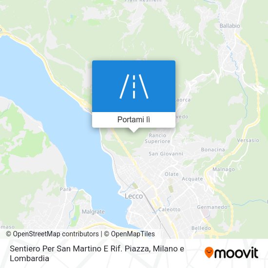 Mappa Sentiero Per San Martino E Rif. Piazza