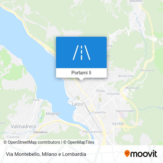 Mappa Via Montebello