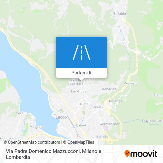 Mappa Via Padre Domenico Mazzucconi