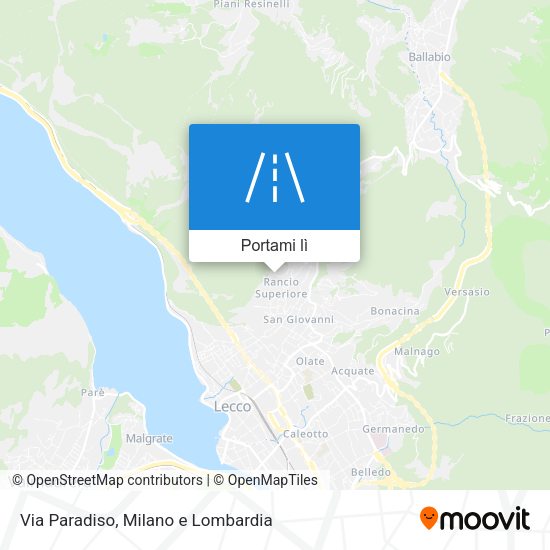 Mappa Via Paradiso