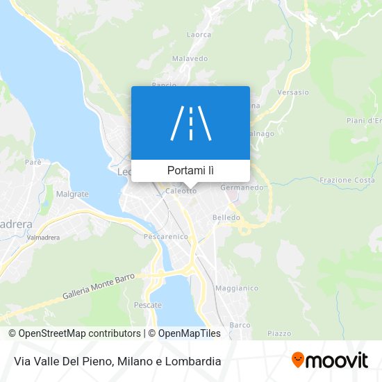 Mappa Via Valle Del Pieno