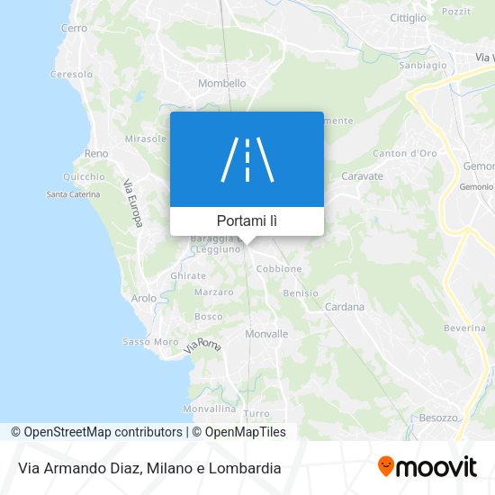 Mappa Via Armando Diaz