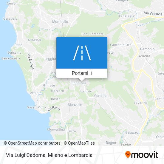 Mappa Via Luigi Cadorna