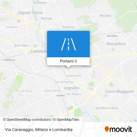 Mappa Via Caravaggio