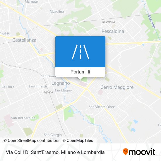 Mappa Via Colli Di Sant'Erasmo