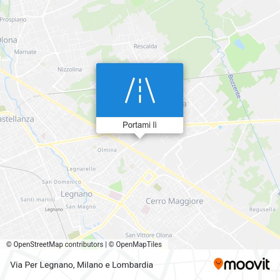 Mappa Via Per Legnano