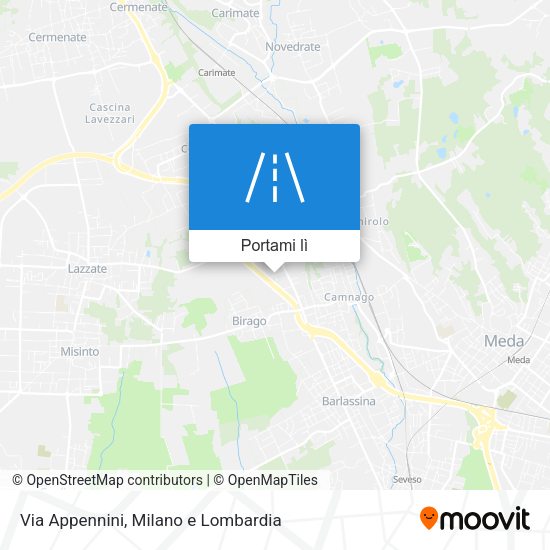 Mappa Via Appennini