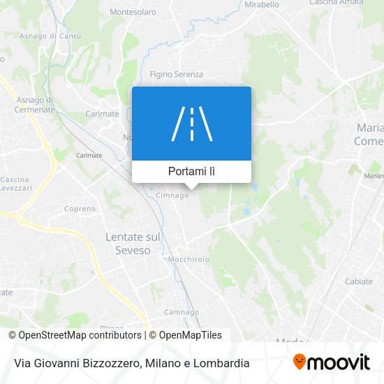 Mappa Via Giovanni Bizzozzero