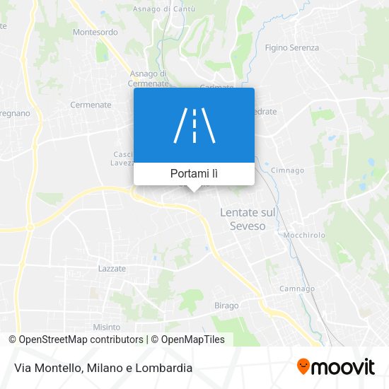 Mappa Via Montello