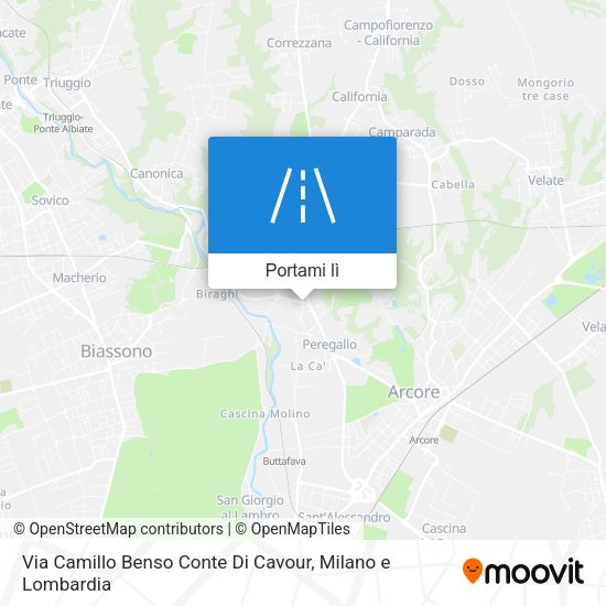 Mappa Via Camillo Benso Conte Di Cavour