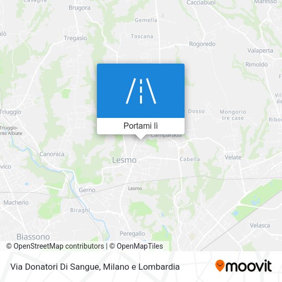 Mappa Via Donatori Di Sangue