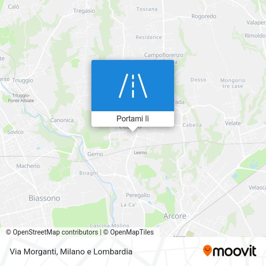 Mappa Via Morganti