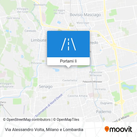 Mappa Via Alessandro Volta