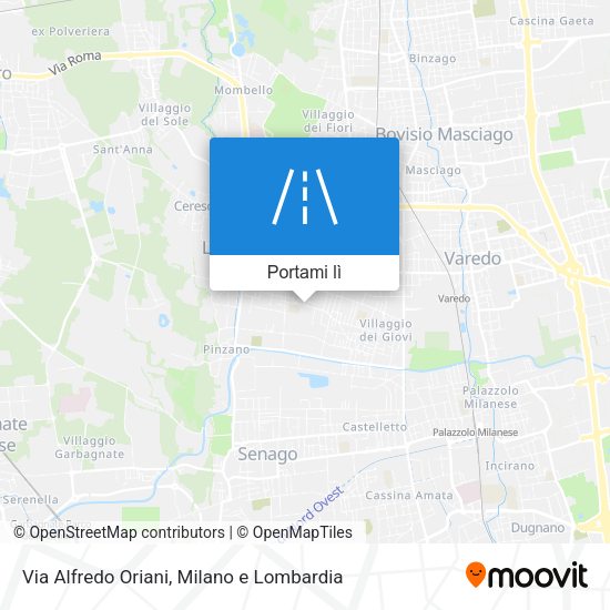 Mappa Via Alfredo Oriani