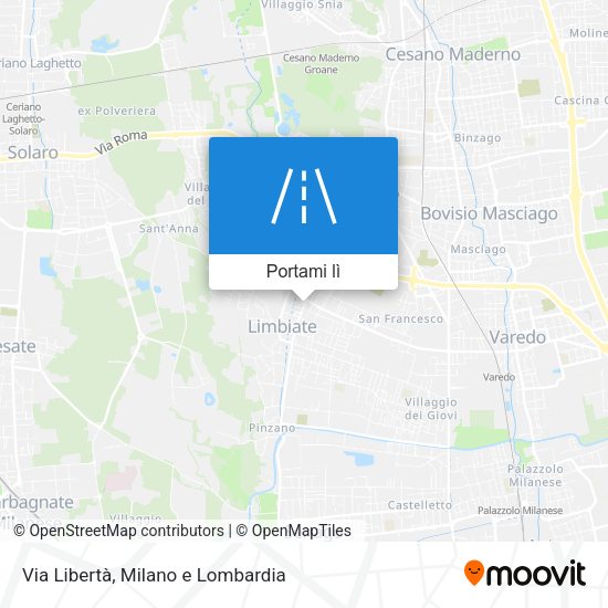 Mappa Via Libertà