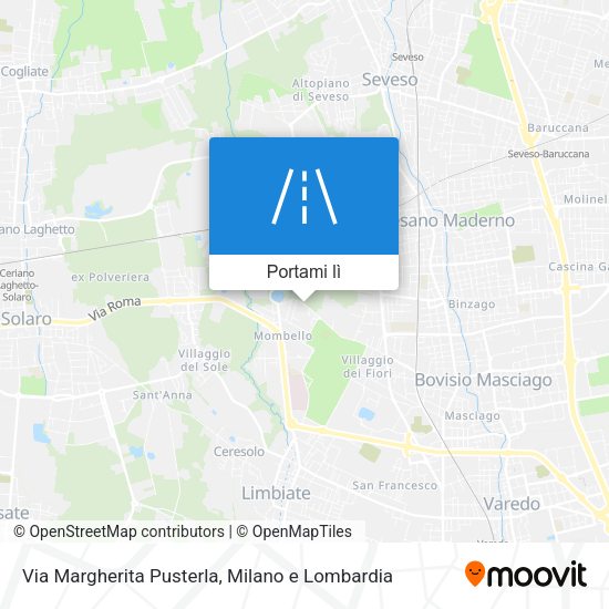 Mappa Via Margherita Pusterla