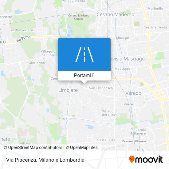 Mappa Via Piacenza