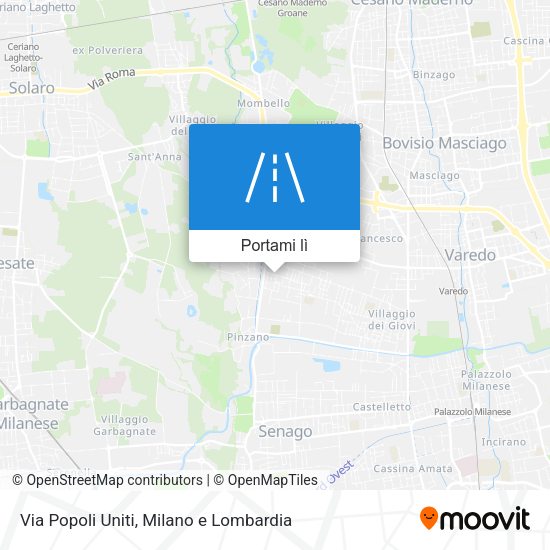 Mappa Via Popoli Uniti