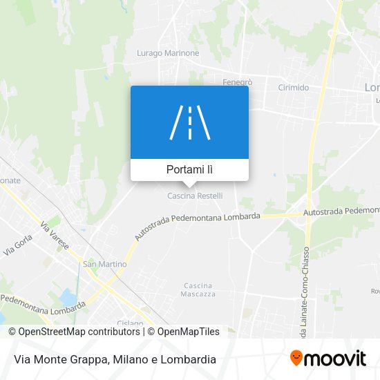 Mappa Via Monte Grappa