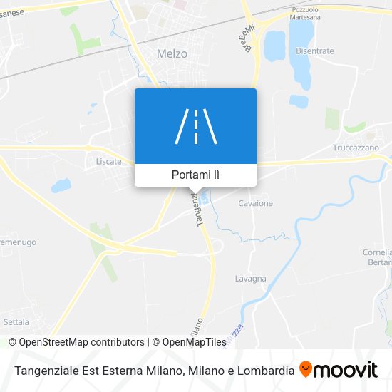 Mappa Tangenziale Est Esterna Milano