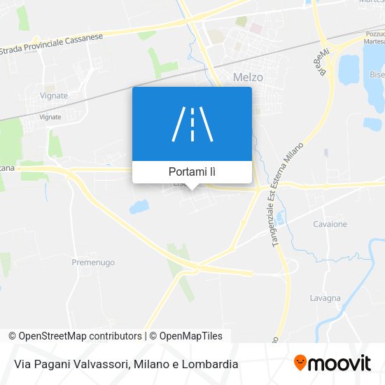Mappa Via Pagani Valvassori