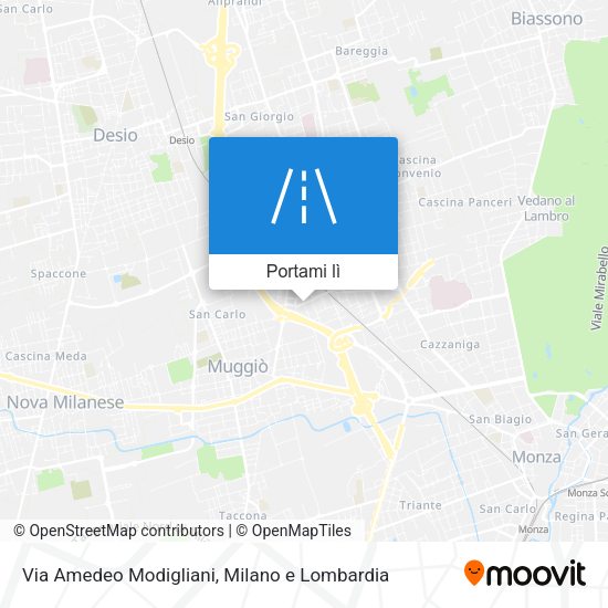 Mappa Via Amedeo Modigliani