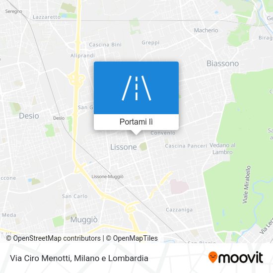 Mappa Via Ciro Menotti