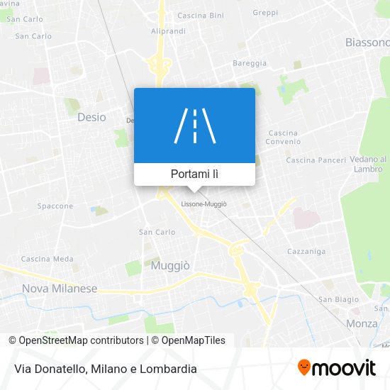 Mappa Via Donatello