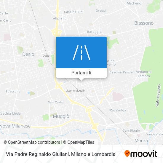 Mappa Via Padre Reginaldo Giuliani