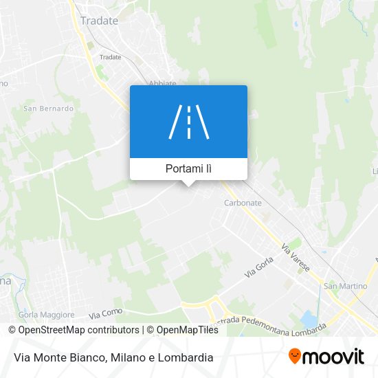 Mappa Via Monte Bianco
