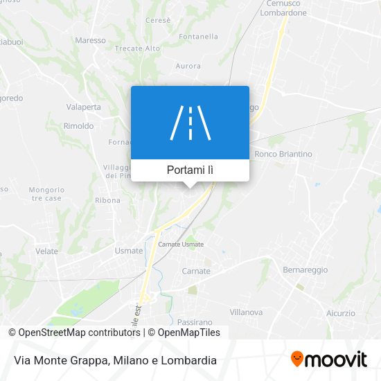 Mappa Via Monte Grappa