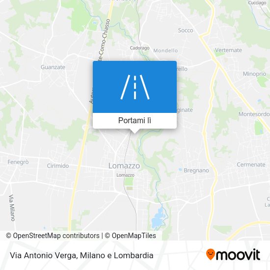 Mappa Via Antonio Verga