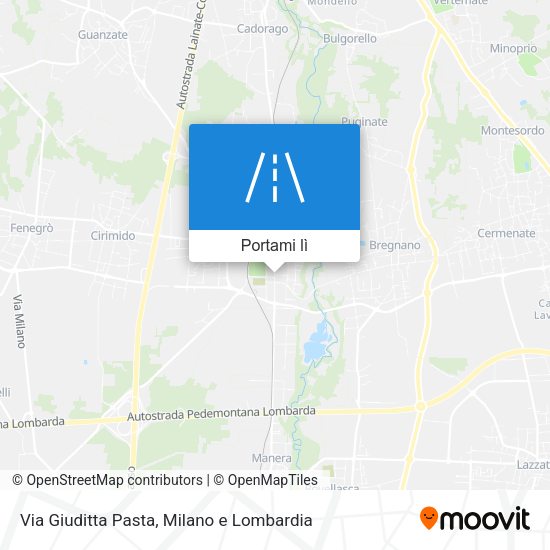 Mappa Via Giuditta Pasta