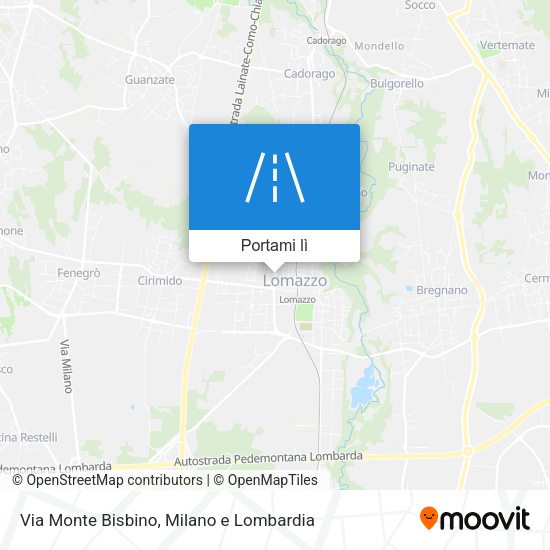 Mappa Via Monte Bisbino